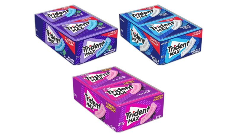 Chiclete Trident Max Sem açúcar 16,5g - Cx 14 un.