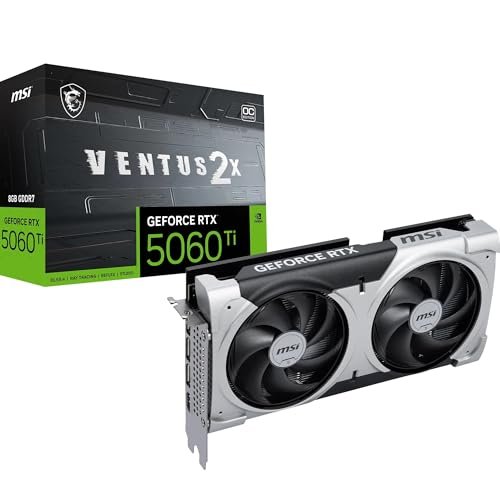 Placa de Vídeo MSI RTX 5060 Ti Ventus 2X OC Plus – 8GB GDDR7, Ray Tracing, DLSS 3, Dual Fan