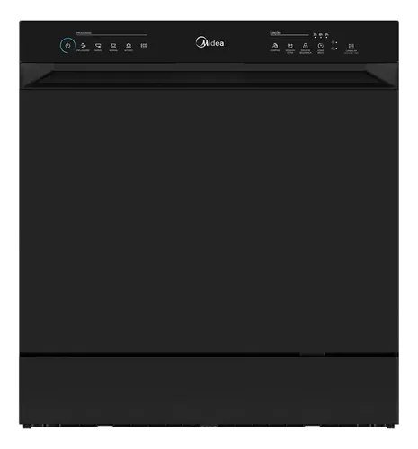 Lava Louças 8 Serviços Preta Touch Plus Midea Preto