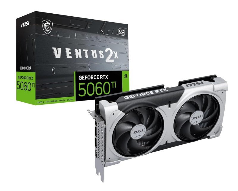 Placa De Vídeo MSI RTX 5060 Ti Ventus 2X OC Plus 8GB