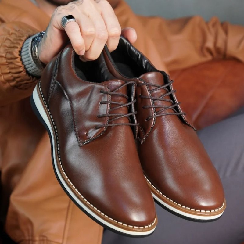 Sapato Social Masculino Casual Oxford Preto Marrom Trabalho