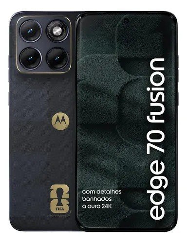 Smartphone Motorola Edge 70 Fusion 5g Fifa World Cup Collection - 256GB 8GB Ram + 16GB Ram Boost, Camera 50mp Sony Lytia 710, Tela 1.5k Extreme Amoled - Grafite