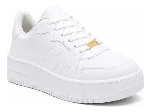 Tênis Original Feminino Vizzano Casual Com Solado Ultra Leve Branco 34 Br