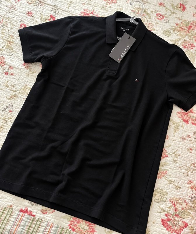 Polo Camiseta Aramis Basic Piquet Preta