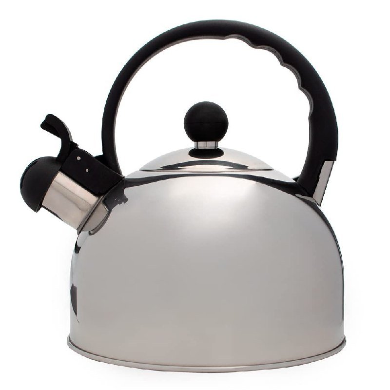 Mimo Style Chaleira Com Assobio de Alerta, Alça e Tampa Flip-up, Capacidade para 2 Litros e Acabamento Espelhado