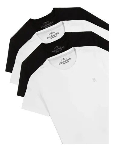 Kit 4 Camisetas Masculinas Polo Wear Sortido G Liso