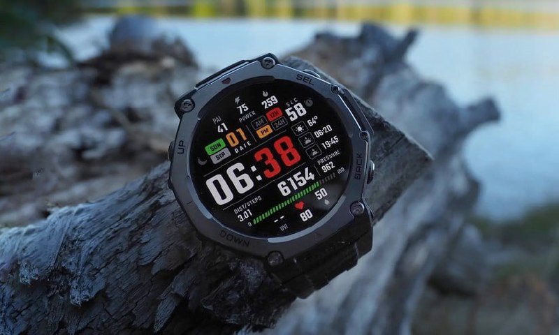 Smartwatch Amazfit T-Rex 3 GPS 48mm AMOLED – 10 ATM, Mapas Offline, Dual-Band GPS e Bateria de até 27 Dias