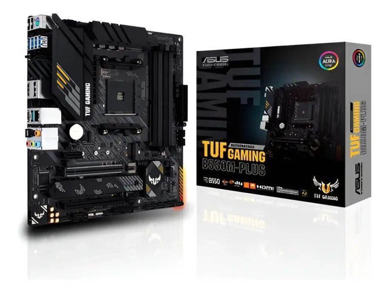 Placa Mãe Asus Tuf Gaming B550m Plus B550 Amd Am4 Matx Ddr4 Preto