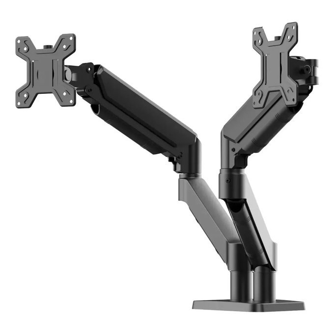 SUPORTE DUPLO PRO HOME OFFICE - Suporte de Monitor braço articulado duplo ajustável Preto WK-MSP2