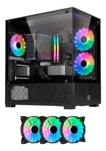 Gabinete Gamer Tgt Legion, Mini-tower + 3 Ventoinhas Rgb