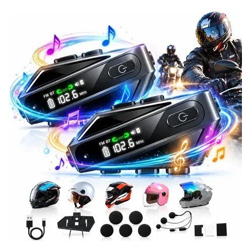 Intercomunicador Capacete Moto Kuerl Bluetooth Sem Fio