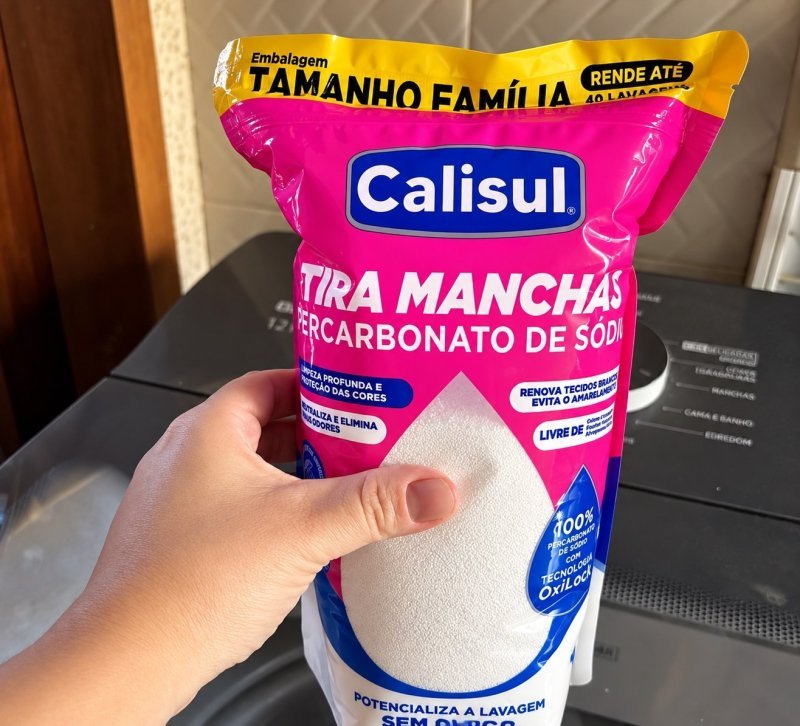 Percarbonato 100% Puro Tira Manchas Roupas Brancas e Coloridas 1kg