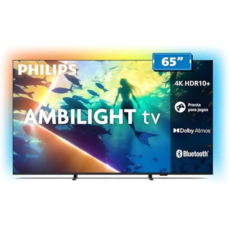Smart Tv 65" Philips 4k Ambilight 65pug8100/78 Titan Os Hdr10+ Dolby Atmos