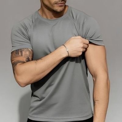 Kit 4 Camiseta Masculina Dry Fit Raglan Lisa Basica Academia (P ao XG)