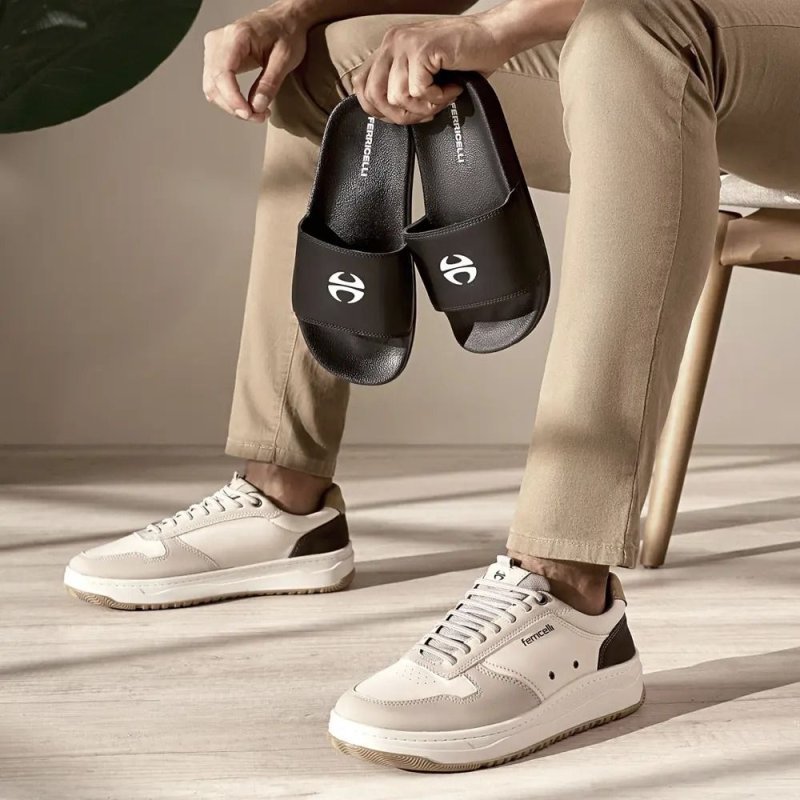 Kit Ferricelli Tênis + Chinelo Estilo Verão Confortável (37a 43)