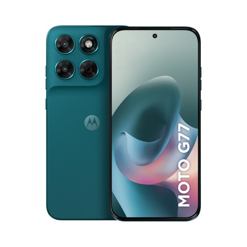 Smartphone Motorola Moto G77 256GB, 5G, 24GB RAM Boost*, Tela de 6,8 Super HD, Câm. 108MP - Verde Escuro