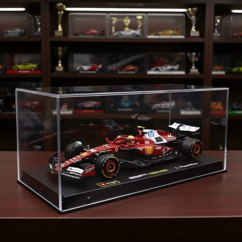 Ferrari Sf-25 2025 1:43 Com Acrílico Lewis Hamilton