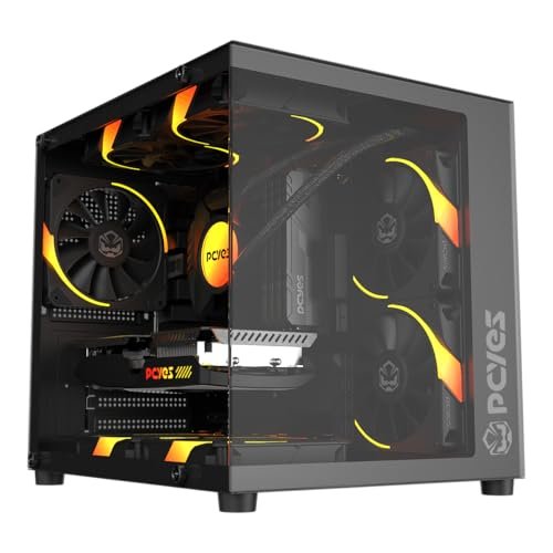 GABINETE GAMER PCYES FORCEFIELD MINI BLACK VULCAN - GFFMNBV