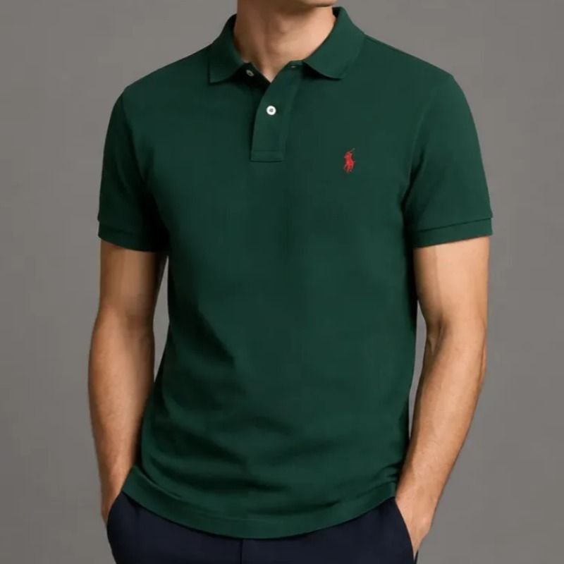 Camisa Polo Ralph Lauren Masculina Basica Algodão Piquet (P ao G1)