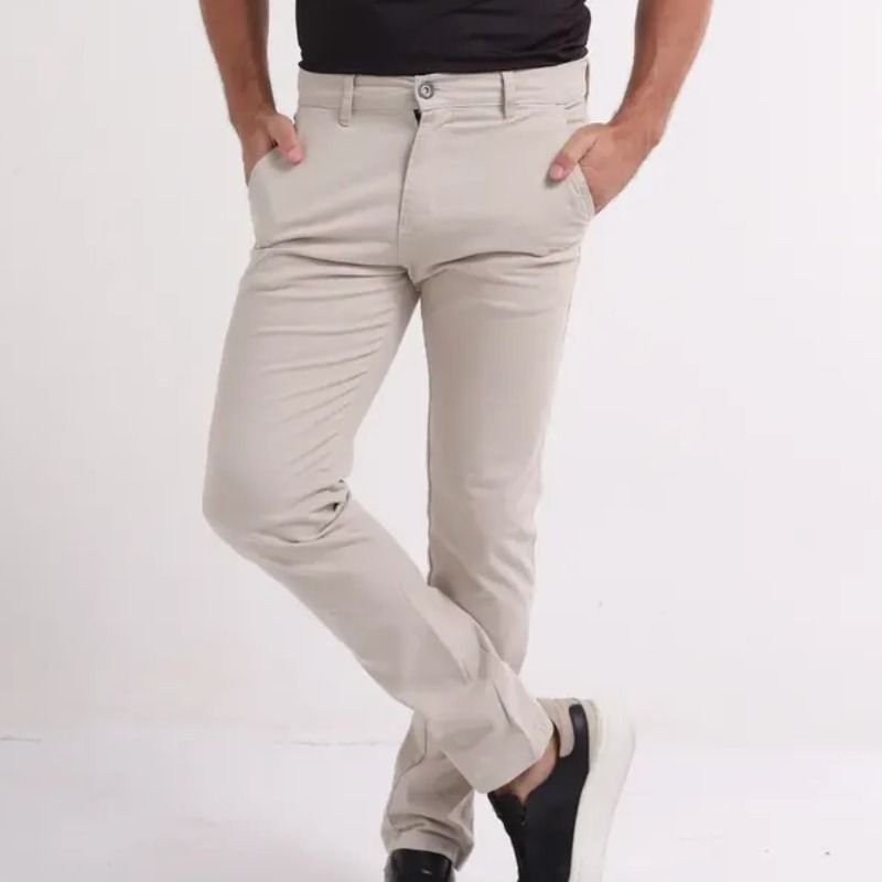 Calça Masculina Alfaiataria Sarja Social Sport Fino Slim (38 a 46)