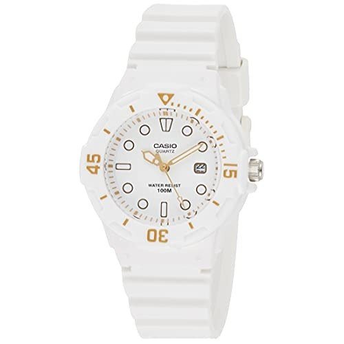 Casio Relógio feminino LRW200H-7E2VCF Série mergulho Diver-Look Branco