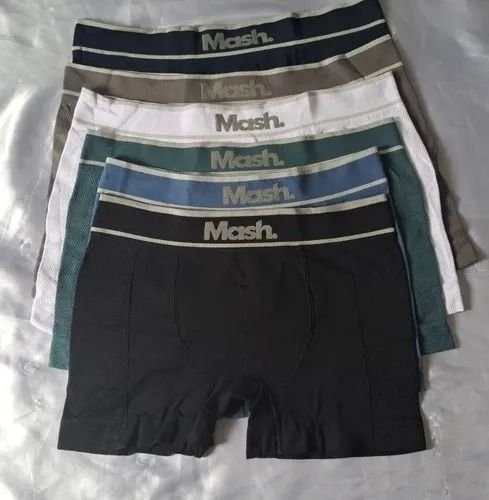 Kit com 6 Cuecas Boxer Mash Poliamida Toque Gelado (P ao GG)