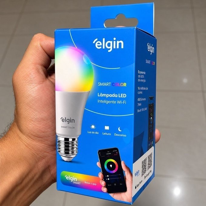 Lâmpada Inteligente Smart Color 10W Elgin RGB Wifi Compatível com Alexa e Google Home