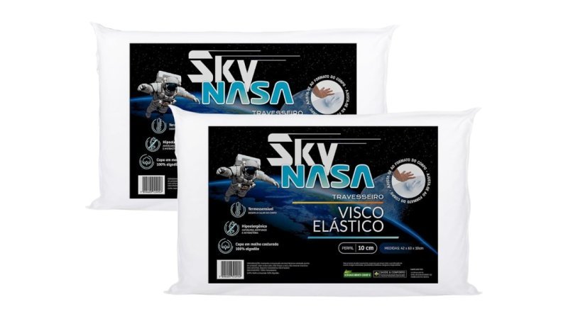 Kit 02 Travesseiro Nasa Sky 50x70cm