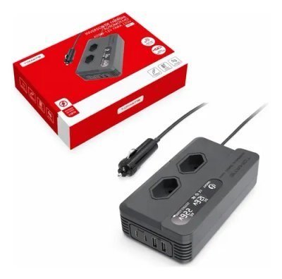 Inversor De Energia Automotivo Tomate MIN-6 400W 12V USB Tipo-C