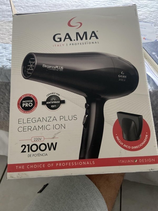 GA.MA ITALY Secador de Cabelo Ceramic 2100W 127/220v + Frete Grátis