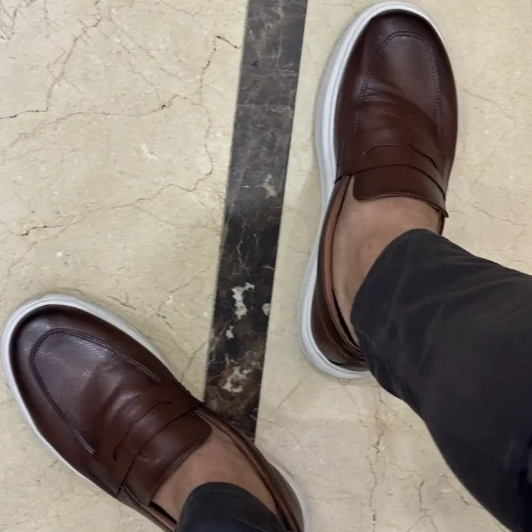 Sapato Loafer Masculino Mocassim Couro Casual Comfort Luxo
