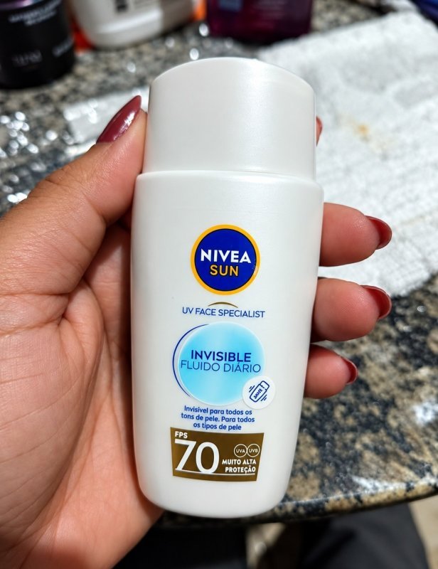 NIVEA SUN Protetor Solar Facial Fluido UV Face Specialist Invisible FPS 70 40ml