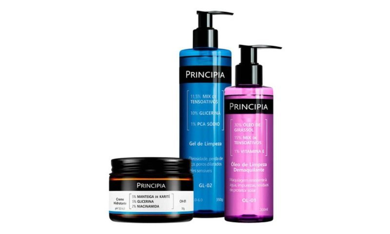 Principia Kit Limpeza E Hidratação Ch-01 + Ol-01 + Gl-02 Todo Tipo De Pele Dia/noite