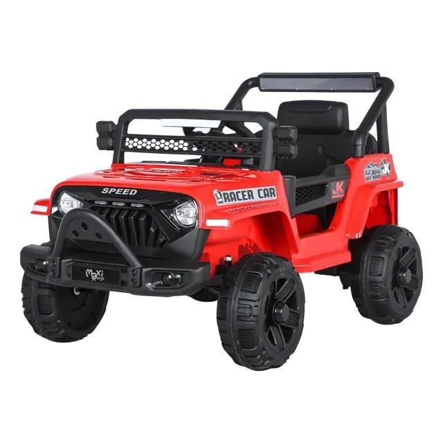 Carrinho Elétrico Jipe Vermelho Maxi Toys 12V Bluetooth Controle Remoto