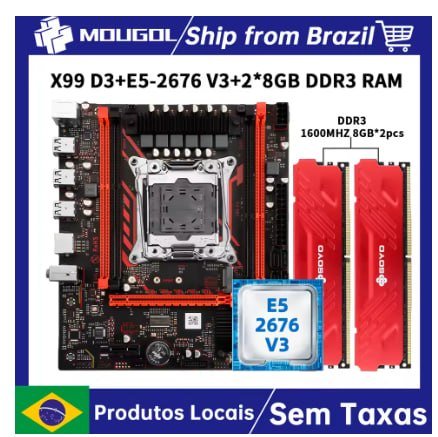 Kit x99 MOUGOL + Xeon E5 2676 V3 e 2X8GB DDR3