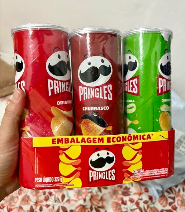 Pack Pringles Salgadinho de Batata Frita 3 Sabores + Frete Grátis