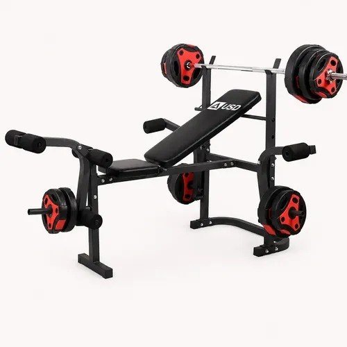 Banco De Supino Aparelho de Musculação Academia Em Casa Ginástica Cor Preto