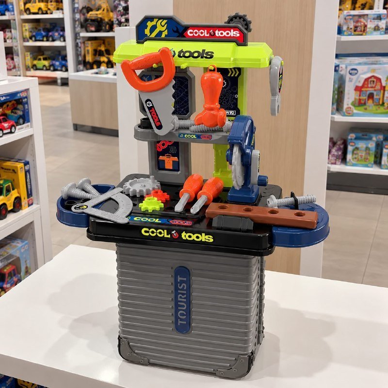 Maleta De Ferramentas Infantil Mini Bancada C/31pç Maxi Toys