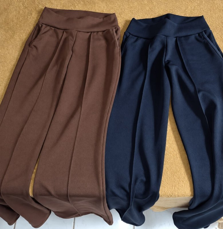 Kit 2 Calça Flare Feminina Flare Bailarina Dois Bolsos