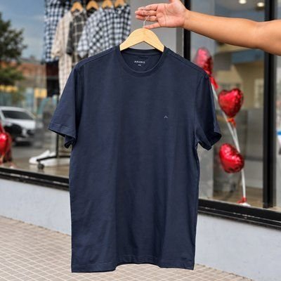 Camiseta Aramis Gola Careca Marinho