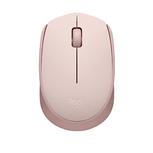 Mouse sem fio Logitech M170 com Design Ambidestro Compacto, Conexão USB e Pilha Inclusa - Rosa