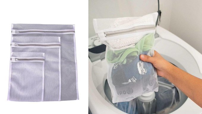 Conjunto 3 Sacos p/ Máquina de Lavar Roupas Delicadas Oikos + Frete Grátis