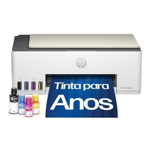 Impressora Multifuncional HP Smart Tank 583 Tanque de Tinta Colorida Wi-Fi com autorreparo, USB