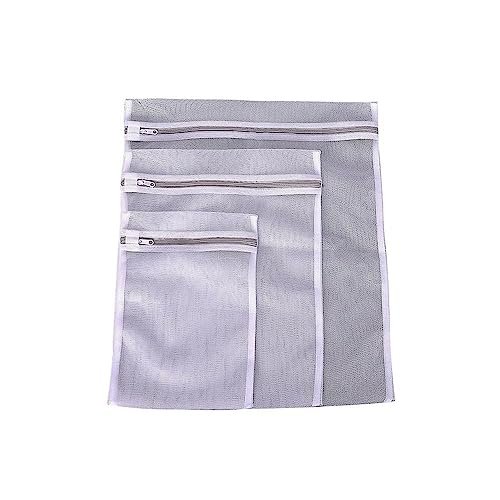 Oikos - Kit 3 Sacos para Lavar Roupas Delicadas P,M e G com Zíper