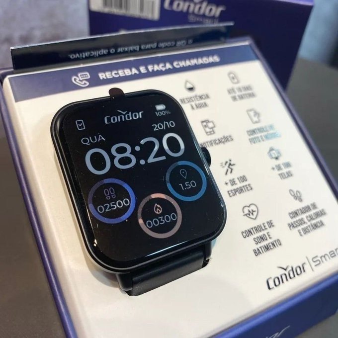 Relógio Smartwatch Condor - Preto + Frete Grátis