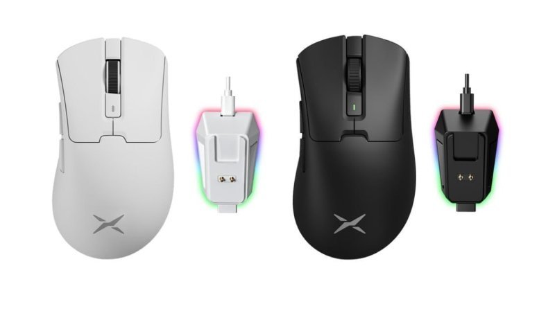 Mouse Delux M900 PRO, PAW3395, 8KHz, com Dock de Carregamento