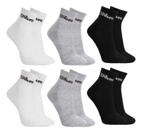 Kit 6 Pares Meias Wilson Cano Médio Masculino Adulto 38-43