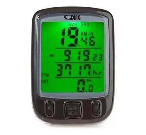 Velocímetro Digital Bike com Fio Sunding SD-563A Preto LCD