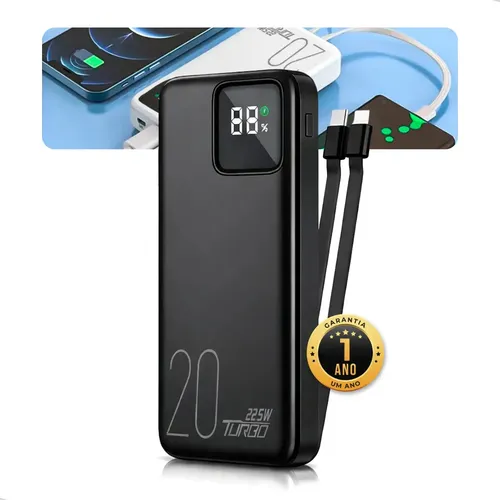 Carregador Portátil Power Bank 20.000mah Turbo Celular Carga Rápida 22.5w