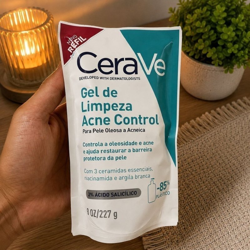 Cerave, Gel de Limpeza Acne Control com Niacinamida e Ácido Salicílico Refil 227g